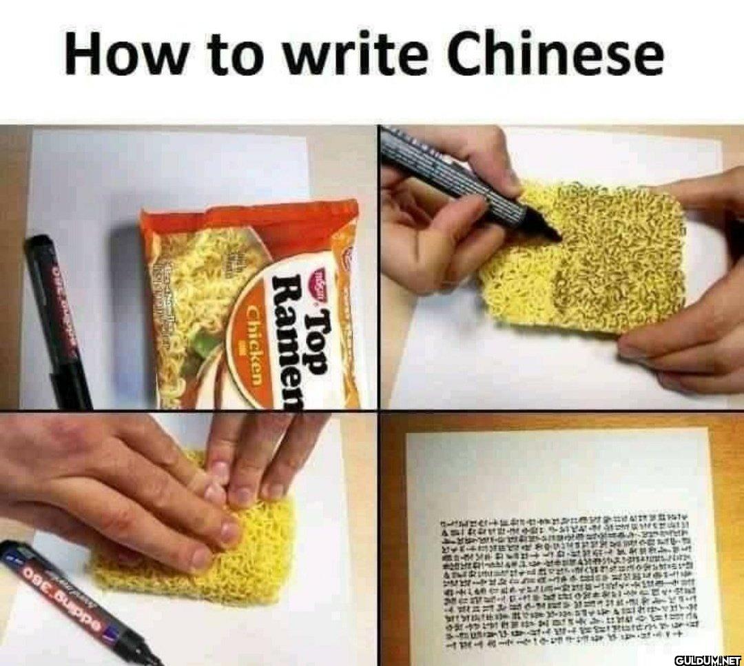 How to write Chinese...