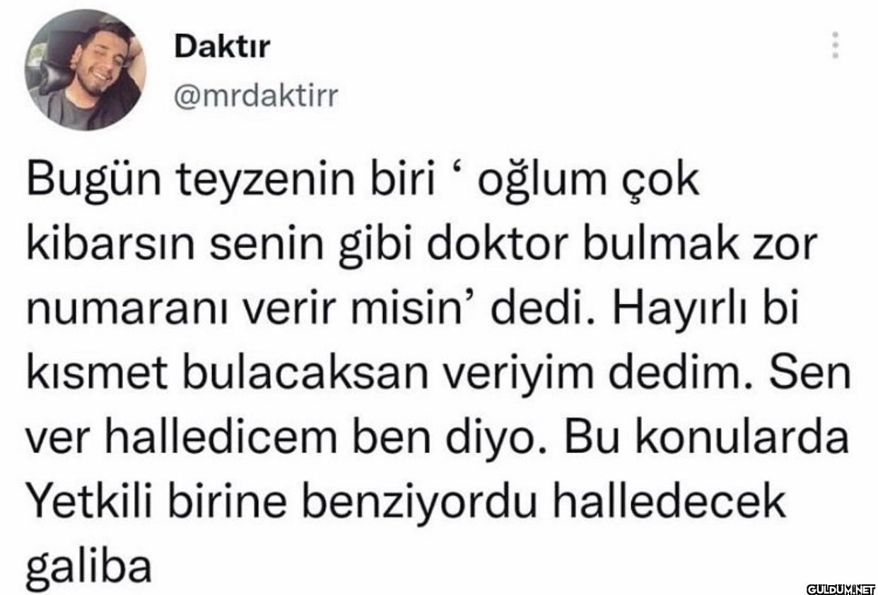 Bugün teyzenin biri oğlum...