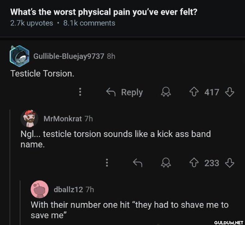 What's the worst physical...