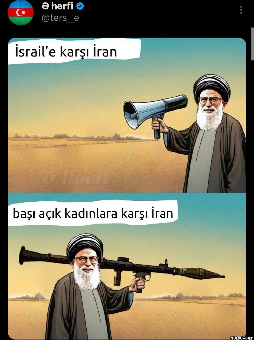 e İsrail'e karşı İran başı...