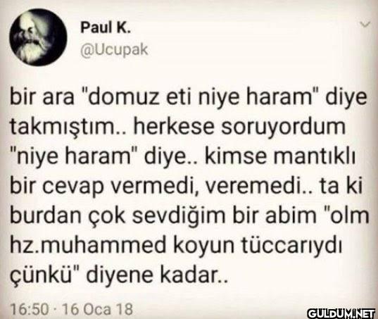 bir ara "domuz eti niye...