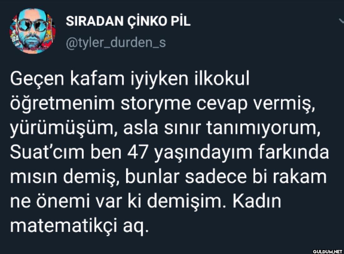 Geçen kafam iyiyken...