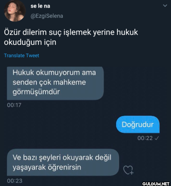 Özür dilerim suç işlemek...