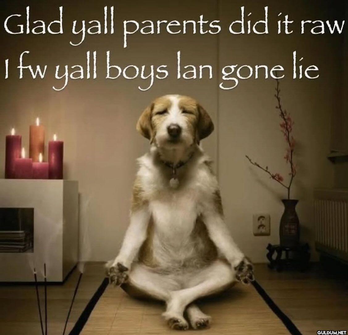 Glad yall parents did it...