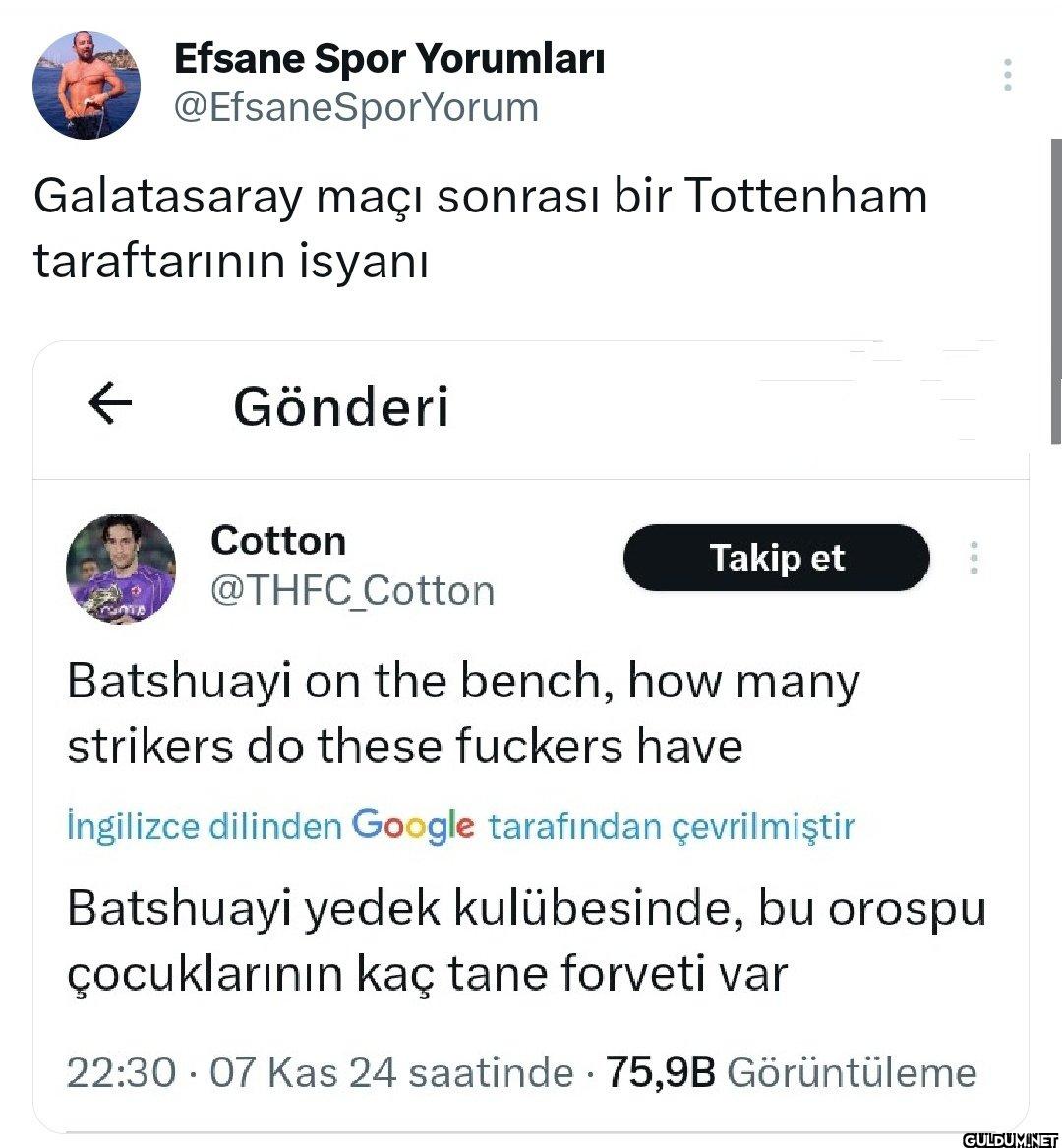 Galatasaray maçı sonrası...