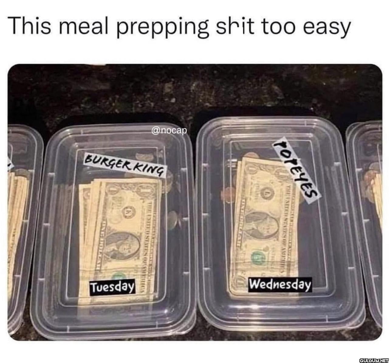 This meal prepping shit...