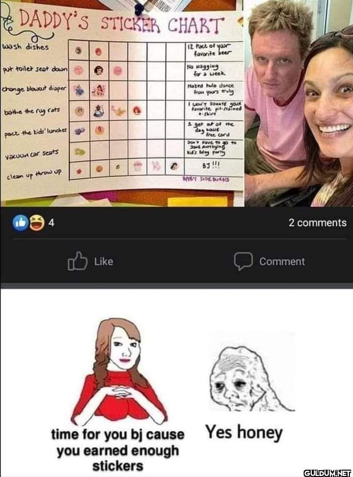 DADDY'S STICKER CHART wash...