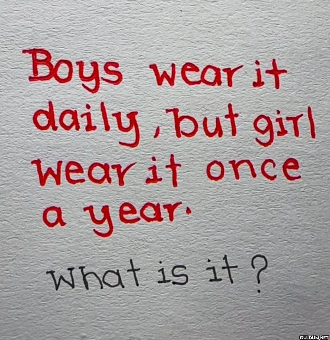 🤔    Boys wear it daily,...