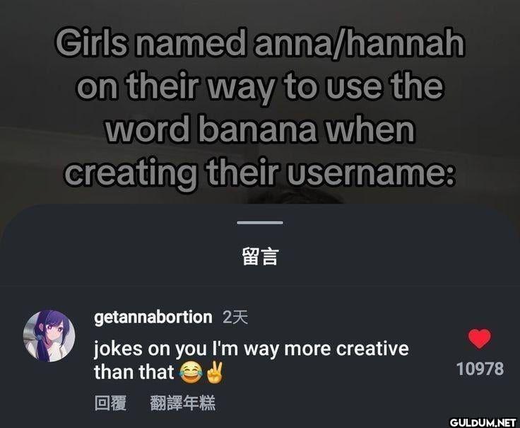 Girls named anna/hannah on...