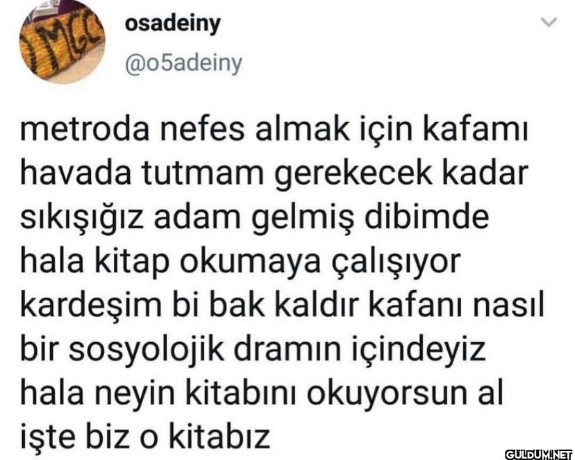 metroda nefes almak için...