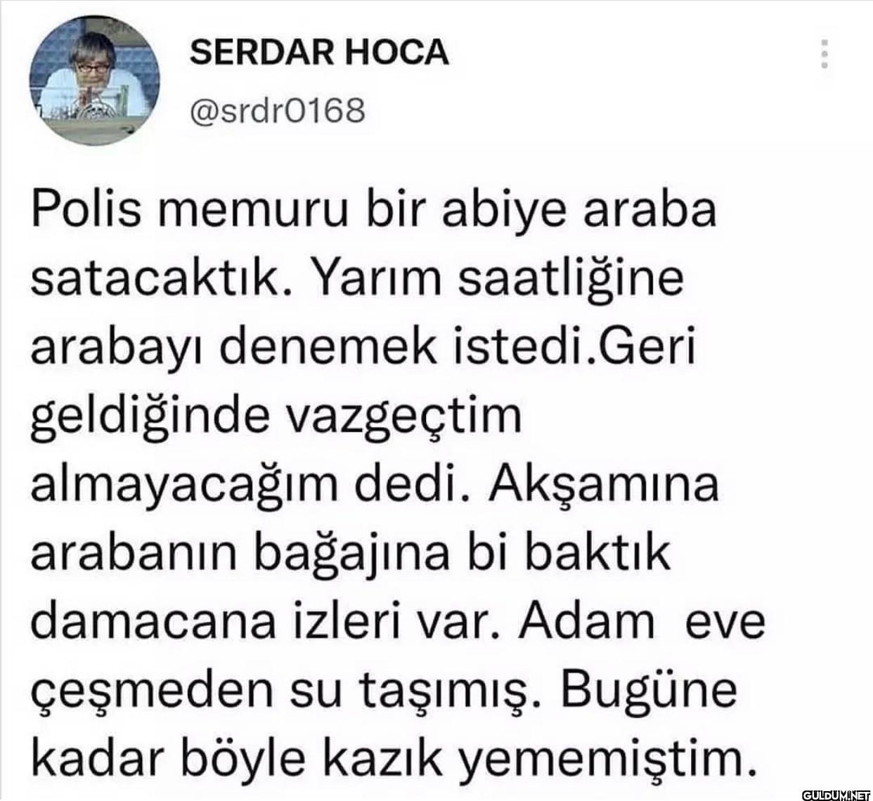 Polis memuru bir abiye...