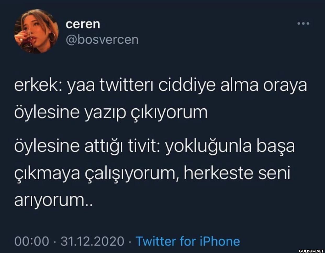 erkek: yaa twitterı...