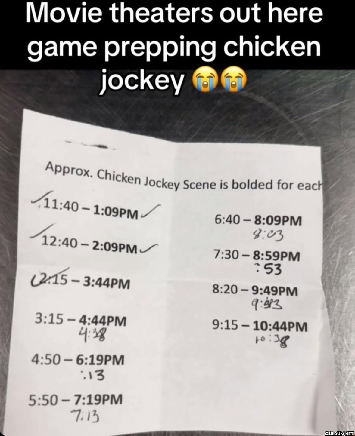 Movie theaters out here...