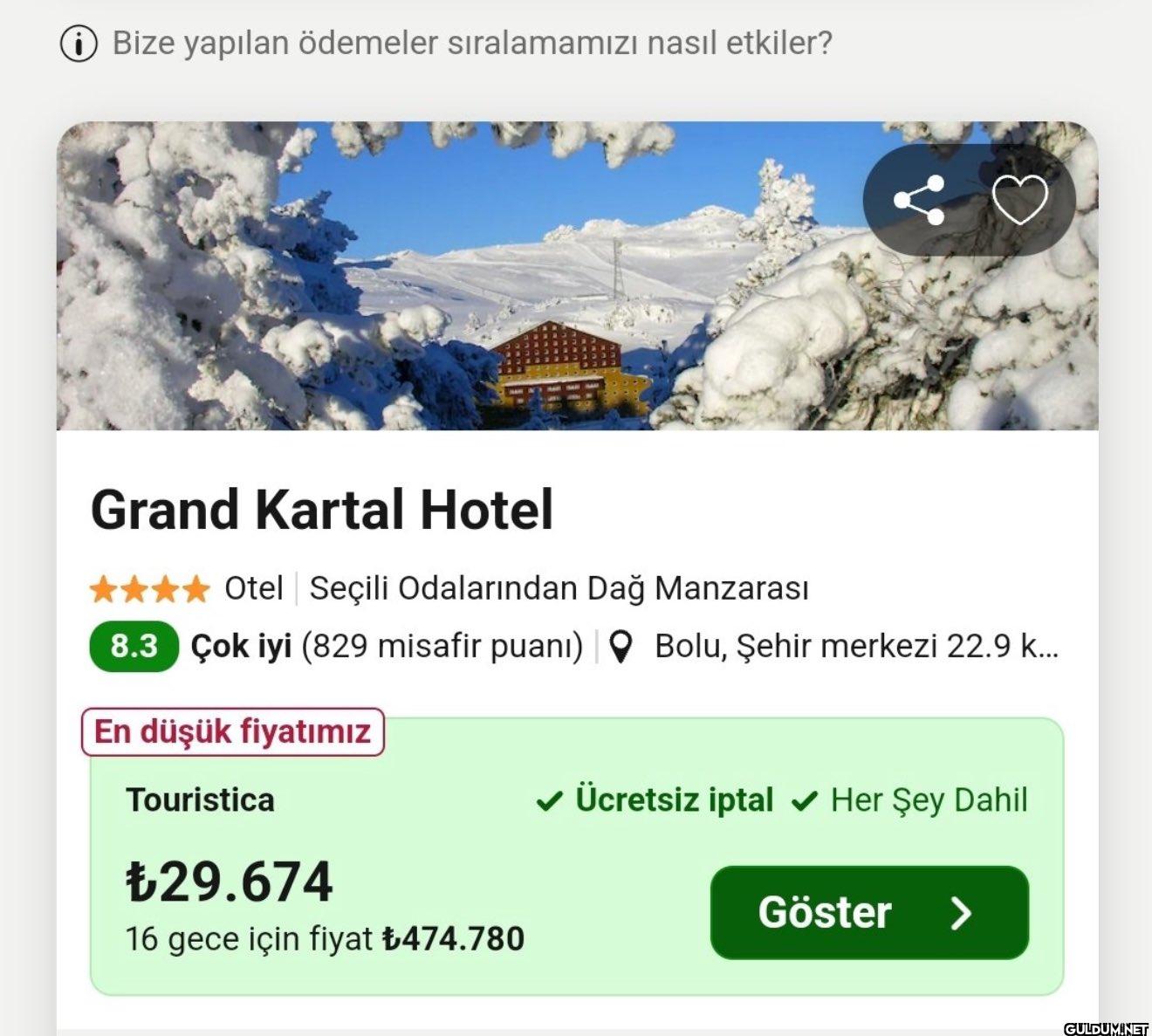 Geceliği 29.674 ₺ olan...