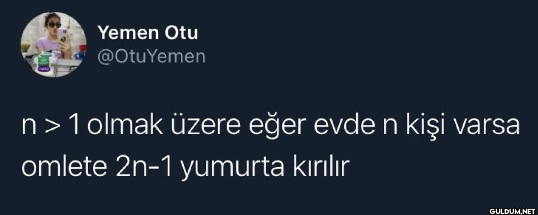 Yemen n> 1 olmak üzere...