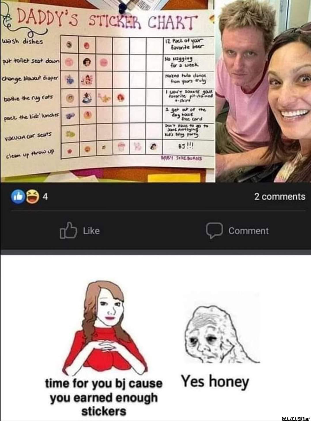 DADDY'S STICKER CHART wash...