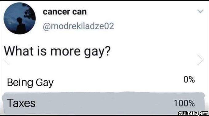 What is more gay? Being...