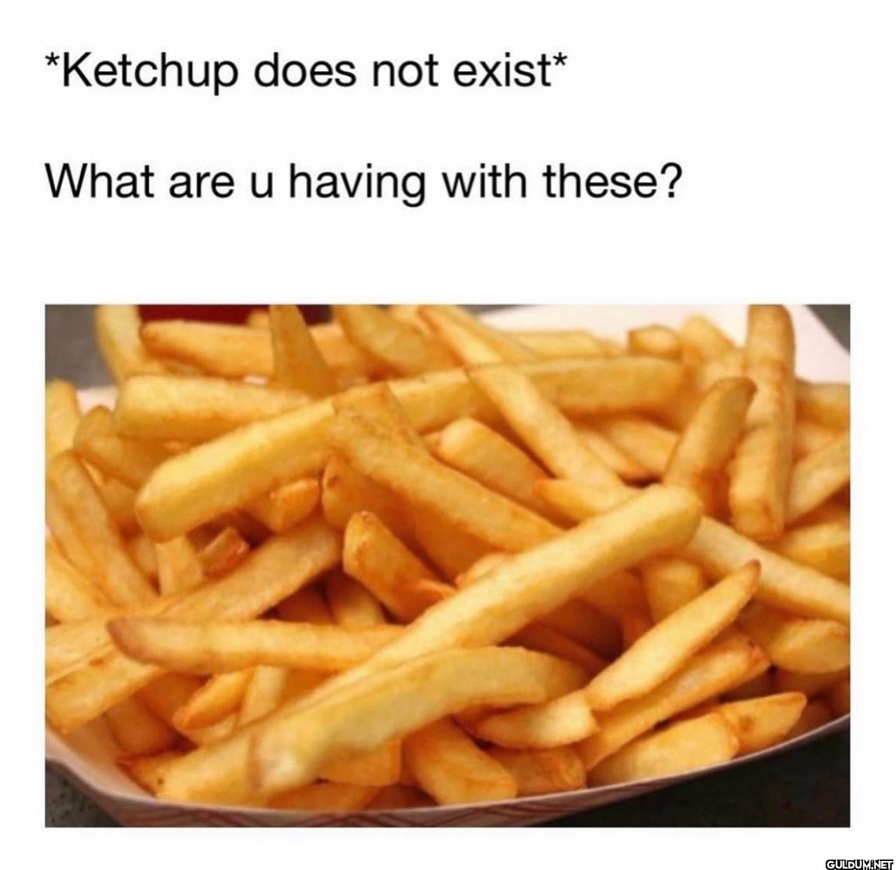 *Ketchup does not exist*...