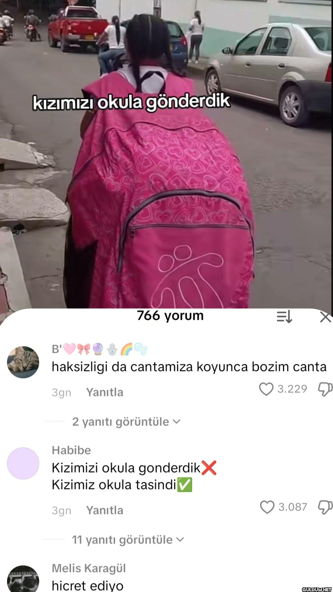kızımızı okula gönderdik...