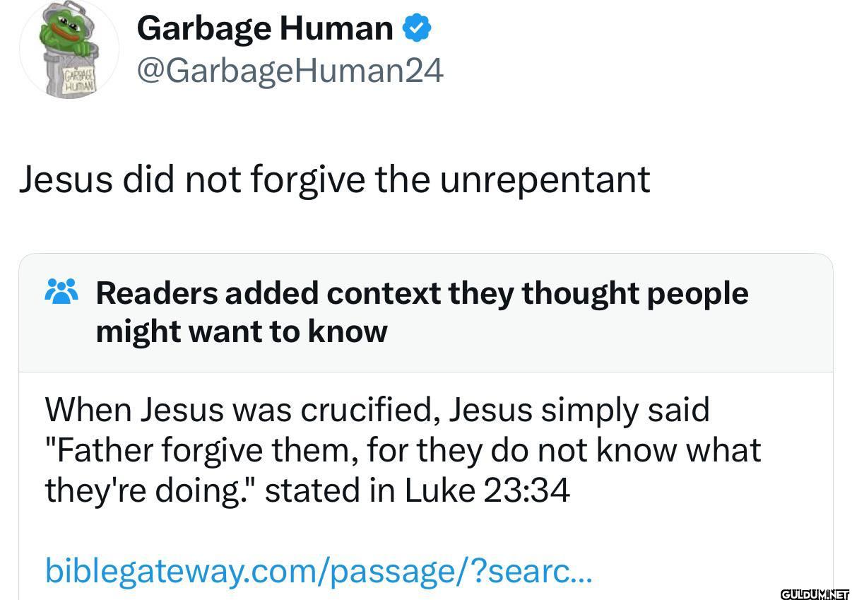 Yes he did.    GARBAGE...