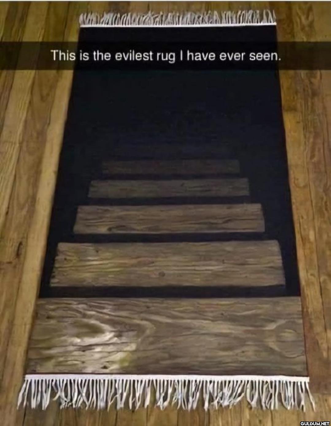 This is the evilest rug I...