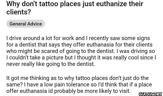 Why don't tattoo places...