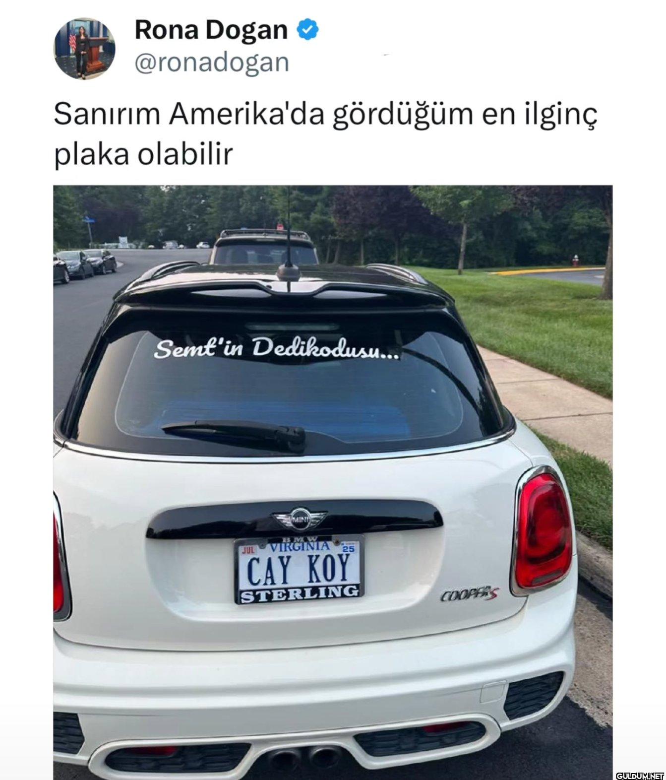 Sanırım Amerika'da...