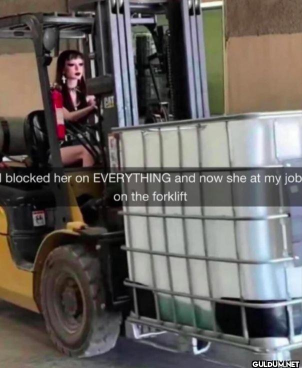 I blocked her on...