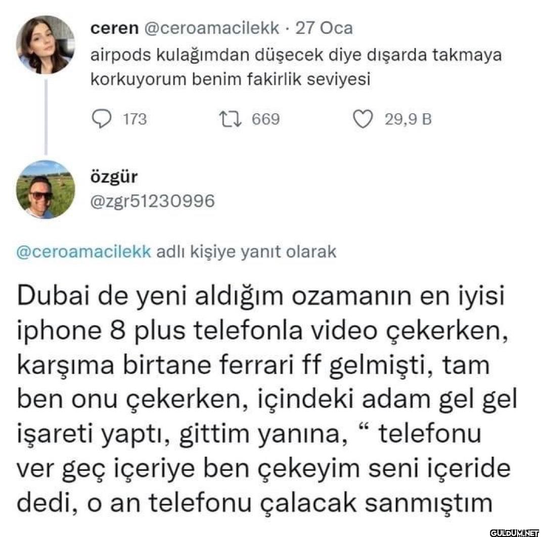 27 Oca airpods kulağımdan...