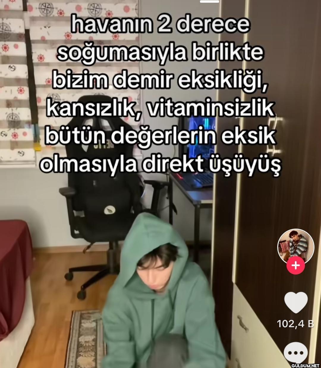 havanın 2 derece...
