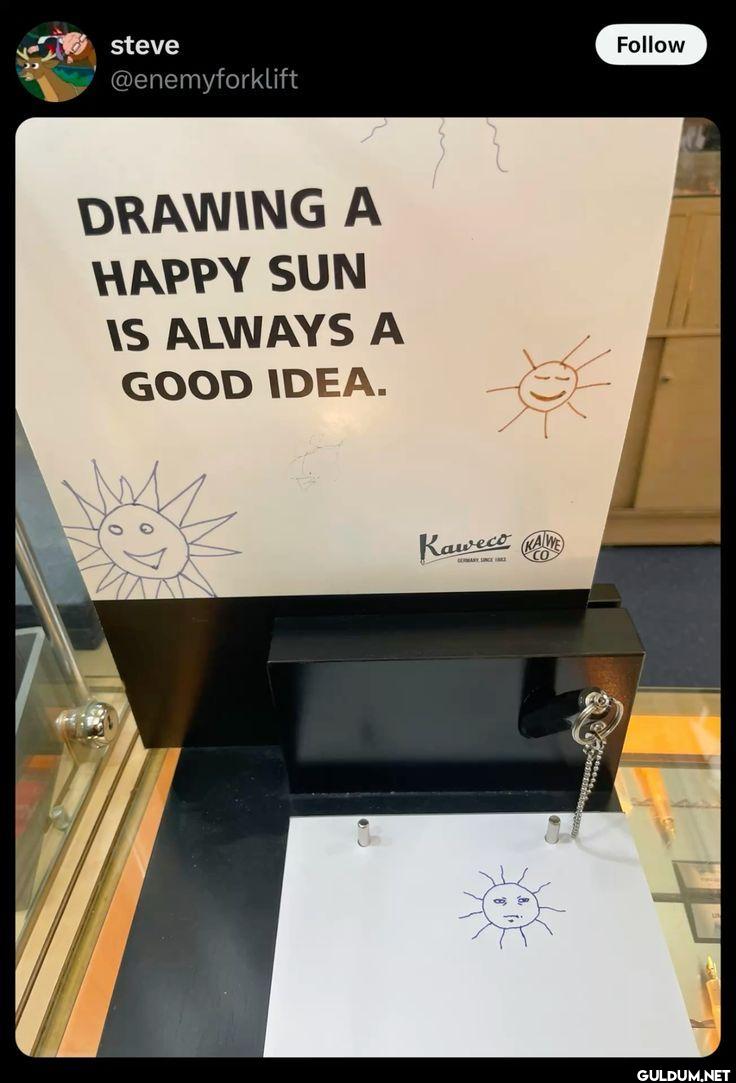 DRAWING A HAPPY SUN IS...