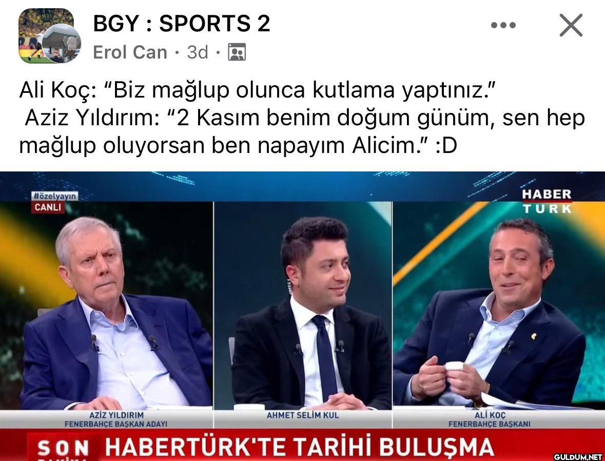 Aziz Yıldırım'ın rahatlık...