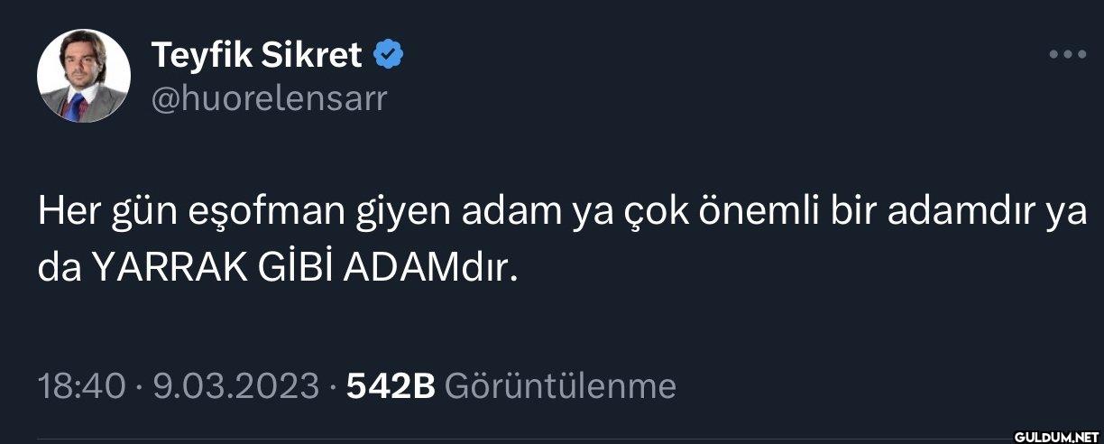 Her gün eşofman giyen adam...