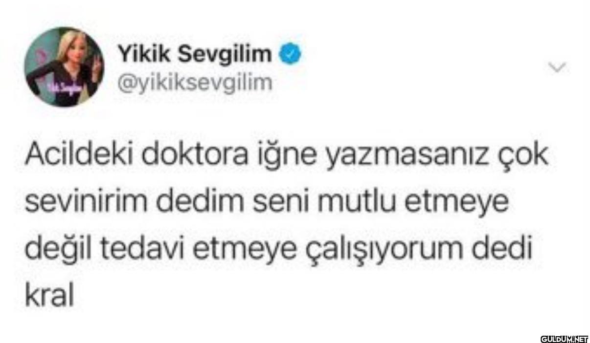 Acildeki doktora iğne...