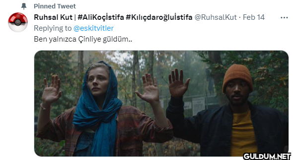 Kullanıcı adı içeren bir paylaşım.