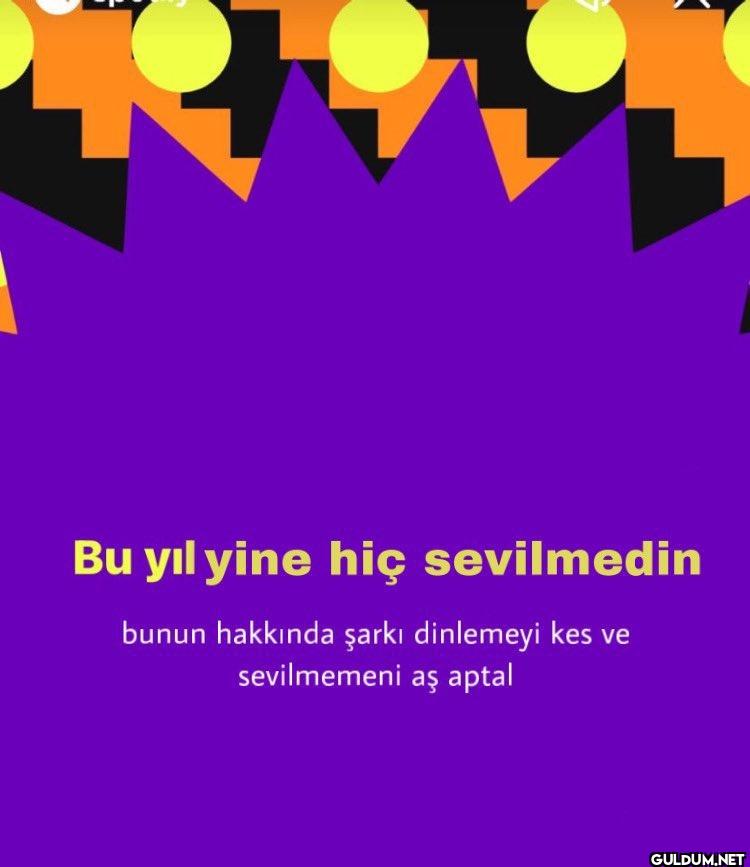 Bu yıl yine hiç sevilmedin...