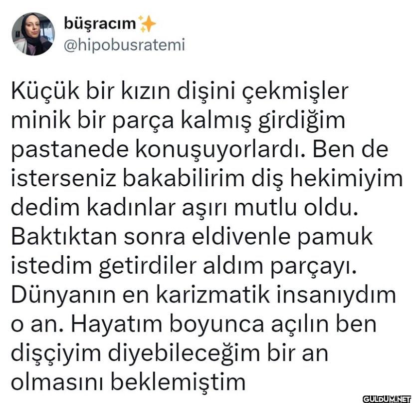 Küçük bir kızın dişini...