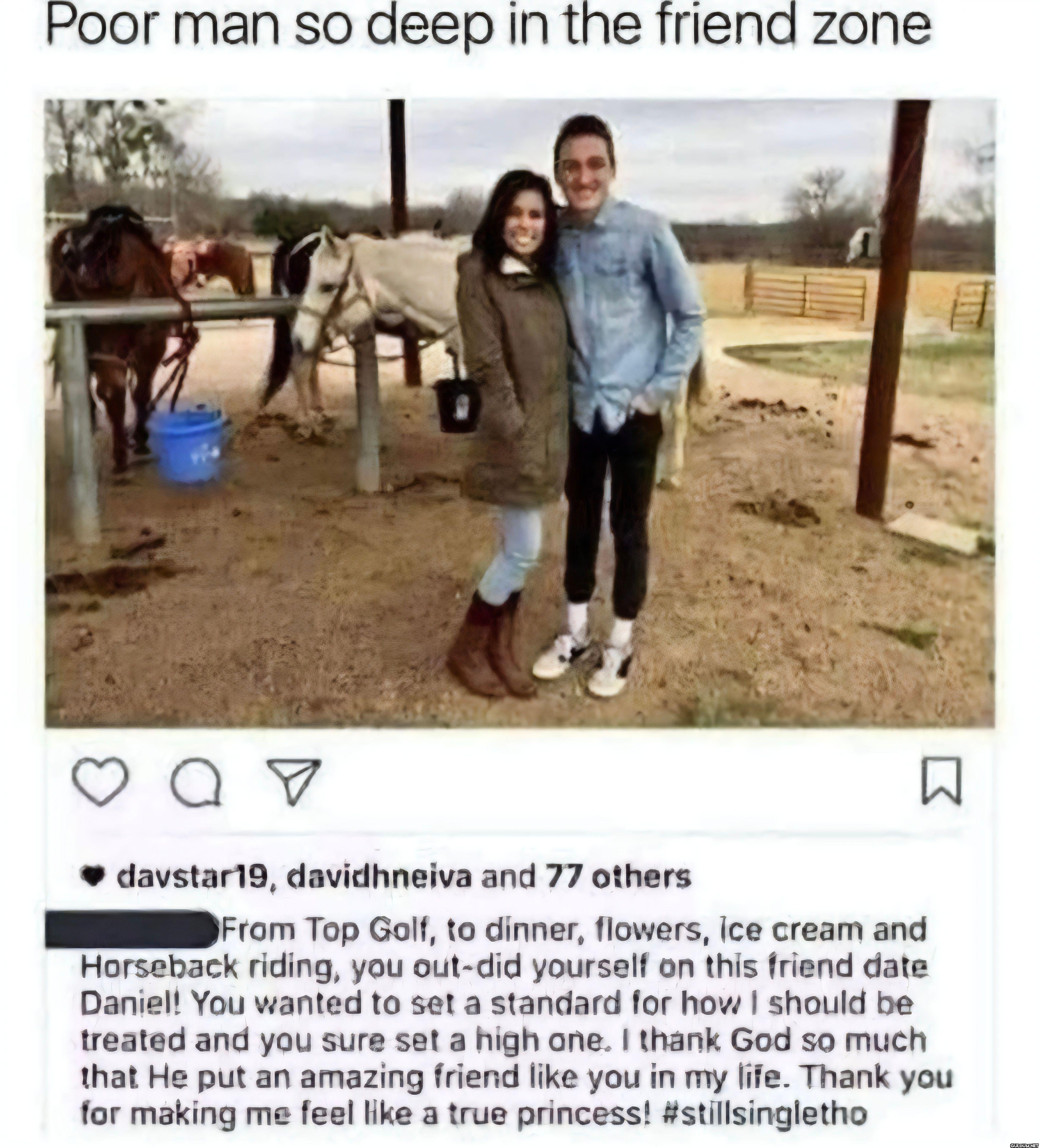 Poor man so deep in the...