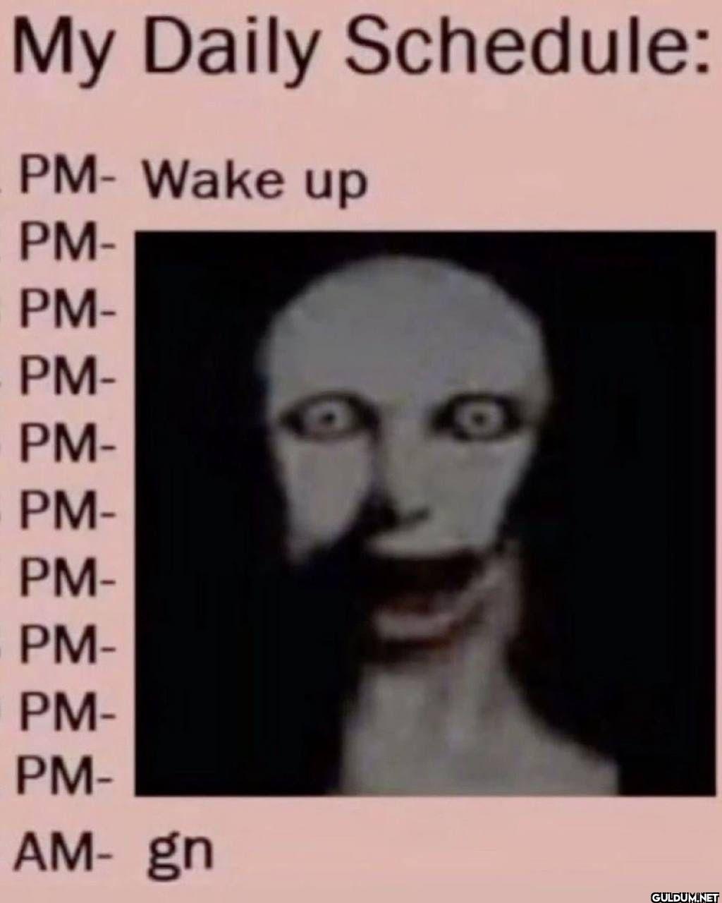 My Daily Schedule: PM-...