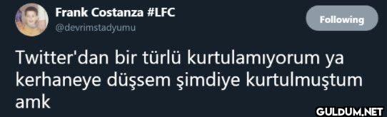 Following Twitter'dan bir...