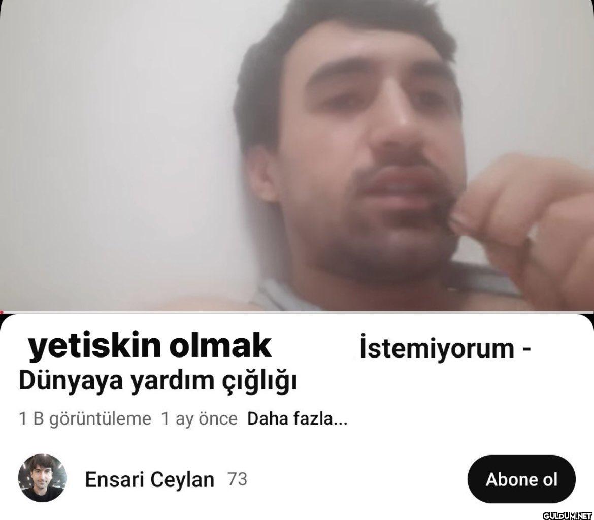 yetiskin olmak Dünyaya...