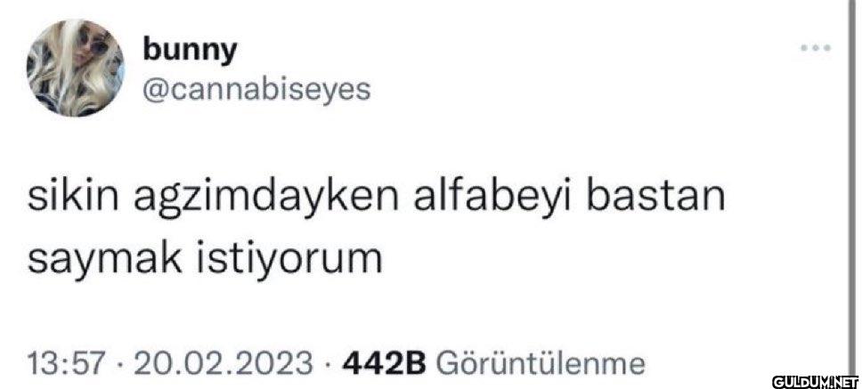 sikin agzimdayken alfabeyi...