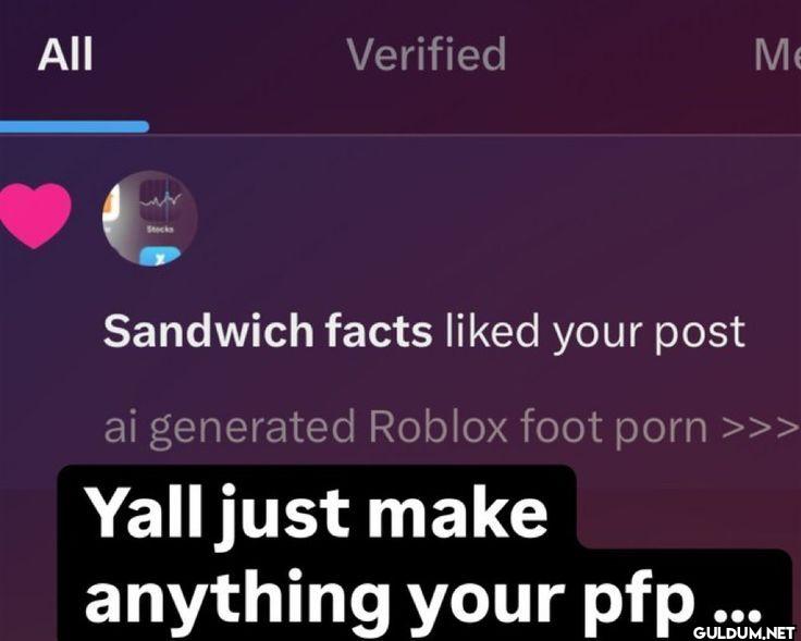 All Verified Me Sandwich...