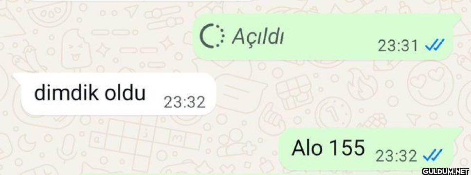 CAçıldı 23:31 dimdik oldu...