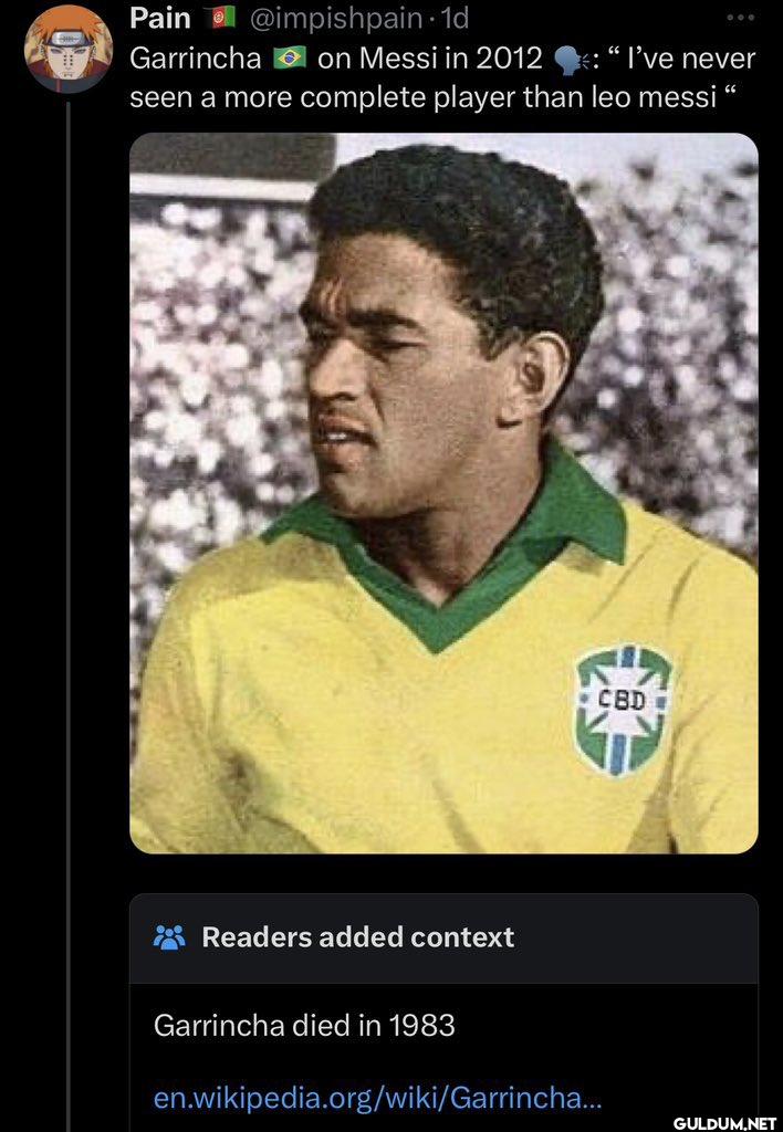 1d Garrincha on Messi in...