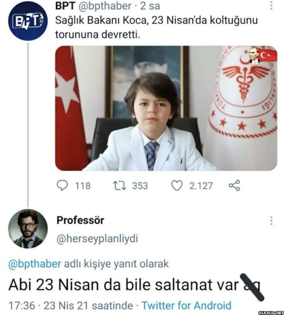 - 2 sa BPT Sağlık Bakanı...