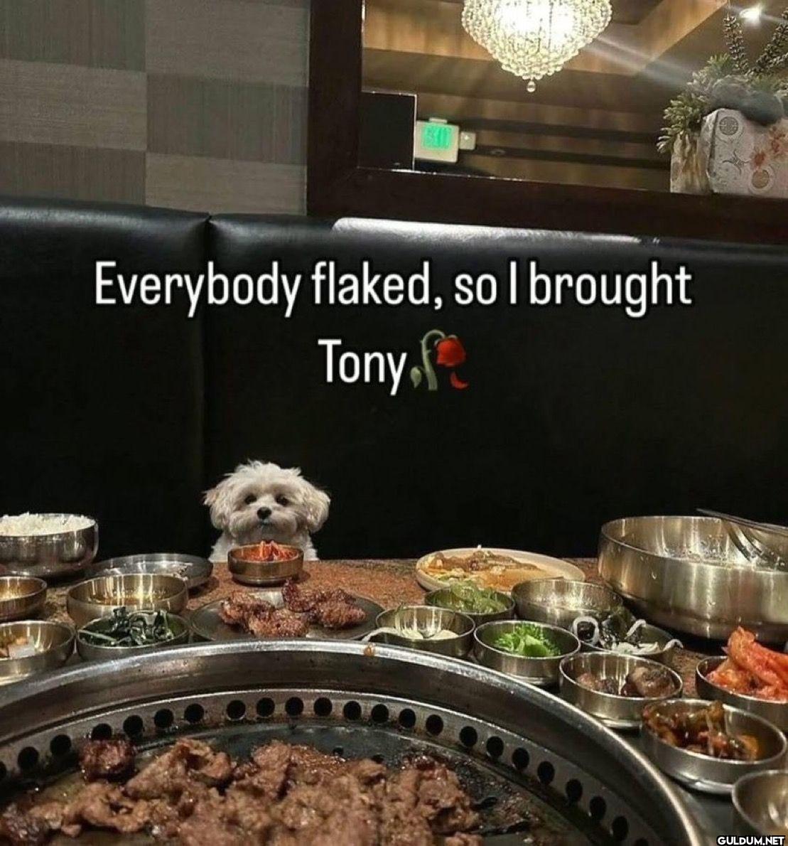 Everybody flaked, so I...