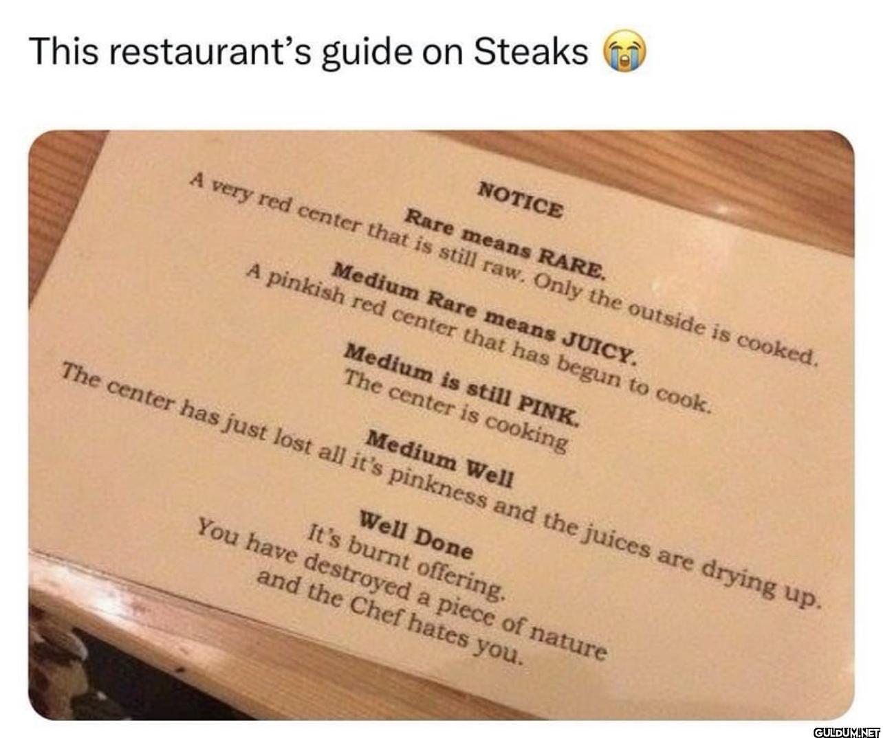 This restaurant's guide on...