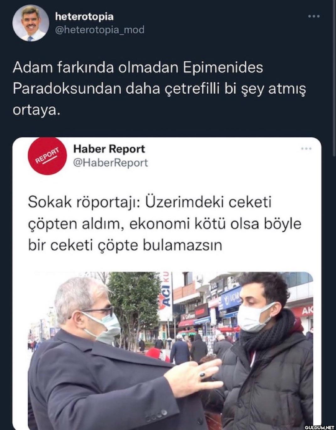 Adam farkında olmadan...