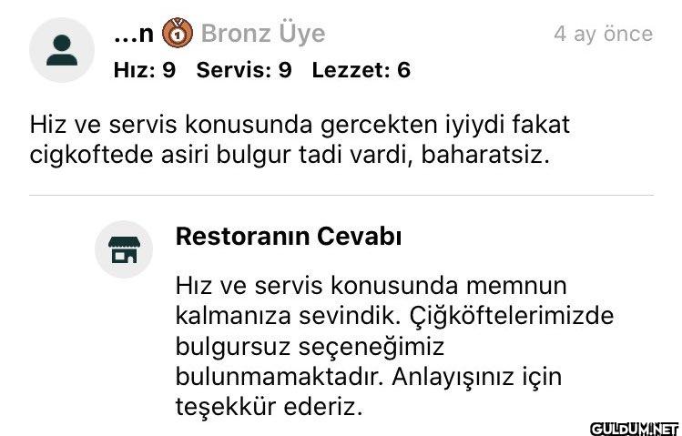 çiğköfteyi bulgurlu yiyen...